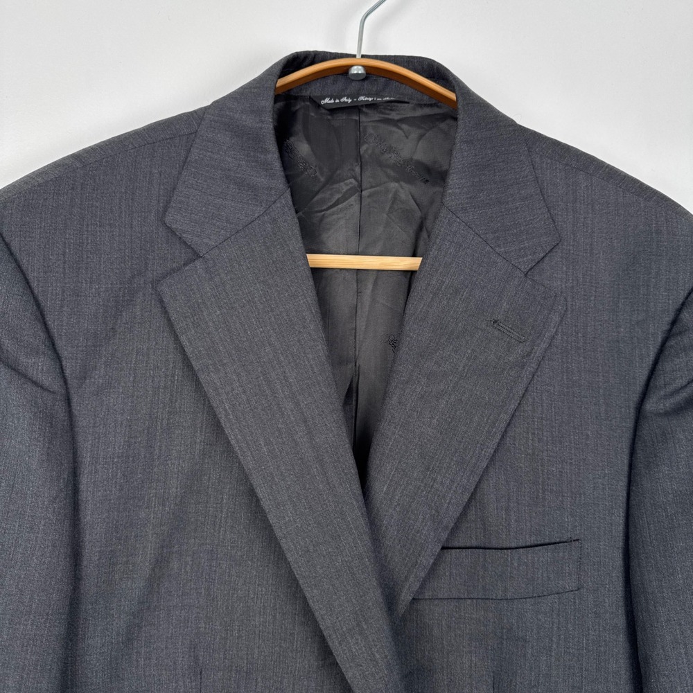 Saks Fifth Avenue Ermenegildo Zegna Wool Silk Blazer 40R Charcoal Made in Italy - Picture 2 of 11